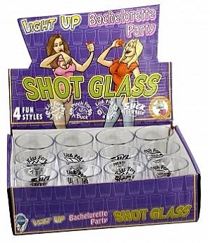 Bp Light Up Shot Glass 12pc Display